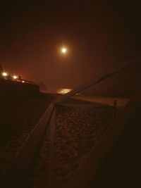 View of illuminated landscape at night