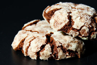 Close-up of cookies in plate