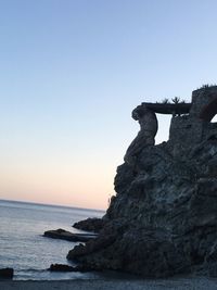 Rock formations at seaside