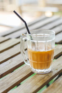 Close-up of coffee on table