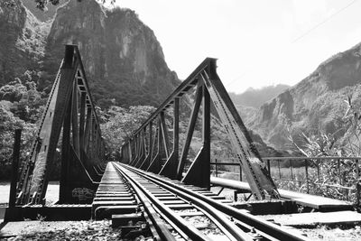 Suspension bridge against sky