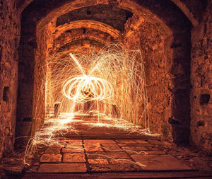 Light painting at night