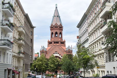 Low angle view of historic building