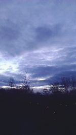 Scenic view of landscape against cloudy sky