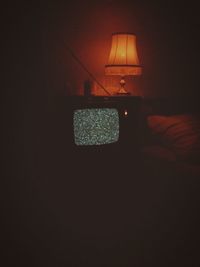 View of illuminated tunnel