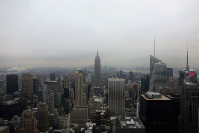 View of skyscrapers in city