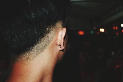 Close-up of man in nightclub