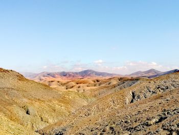 Scenic view of desert against sky