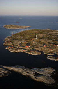 Aerial view of rocky coast