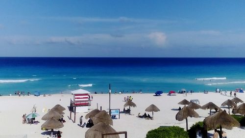 Outdoors at the beach in the mexico caribbean ocean cancun view