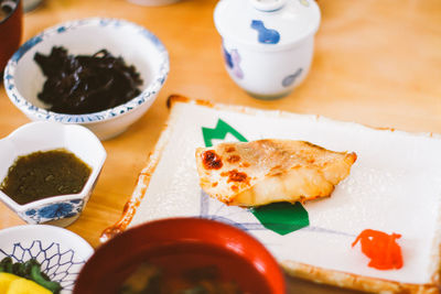 Close-up of food in plate