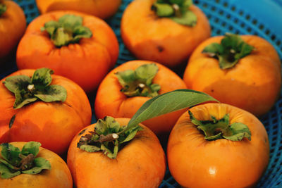 High angle view of fruits for sale in market