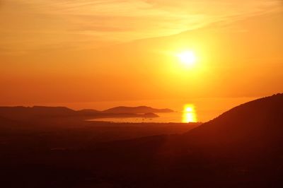 Sunset over mountains