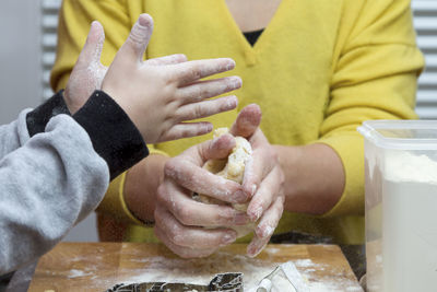 Close-up of hand holding food