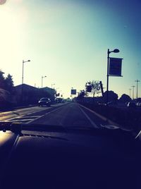 Empty road against sky