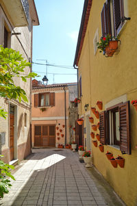 An street in teggiano, old village in salerno province, italy.
