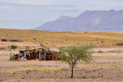 Scenic view of desert against sky