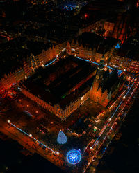 Wroclaw market square at night