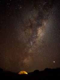 Low angle view of the amazing  milky way 