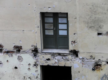 Close-up of house window