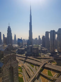 Aerial view of buildings in city