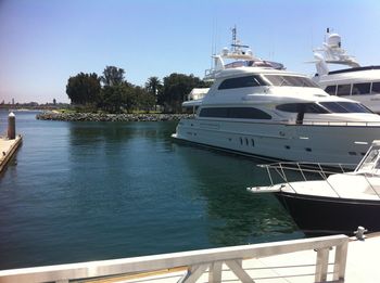 Boats in harbor