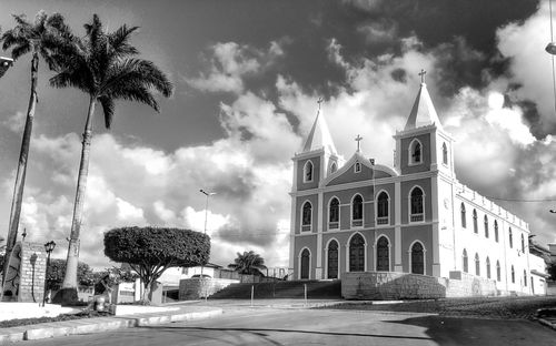 Church against cloudy sky