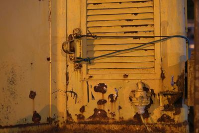 Graffiti on wall of old building