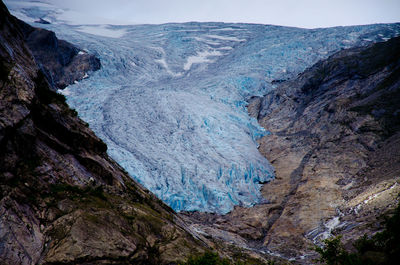 Scenic view of snowcapped mountains