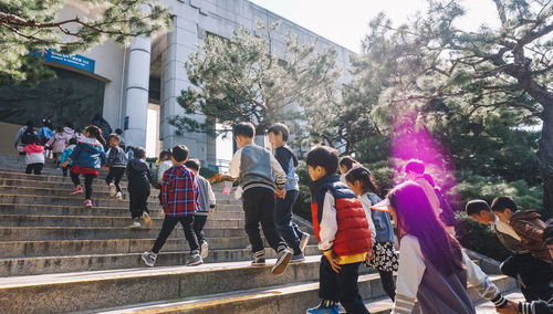 People on street