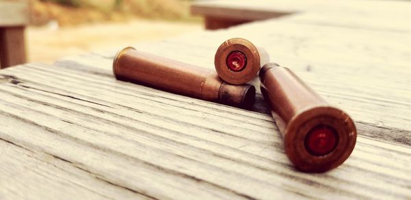 Close-up of cigarette on table