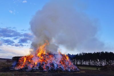 Smoke coming out from fire