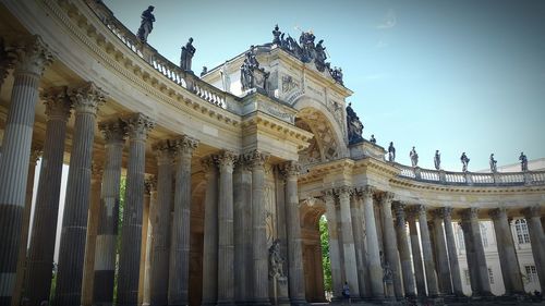 Low angle view of built structure against the sky