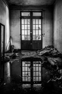 Interior of abandoned house
