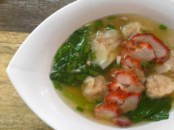 Close-up of soup in bowl