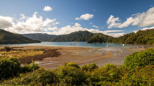 Scenic view of sea against sky