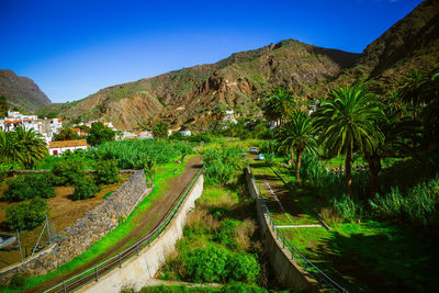 Scenic view of landscape against clear sky