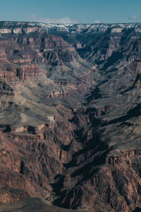 Aerial view of mountain range