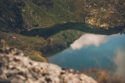 Reflection of mountain in lake