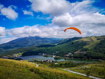 Scenic view of landscape against sky