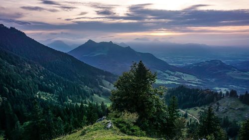 View from a hike to mountain hochries/ samerberg