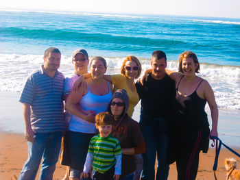 Portrait of people on beach