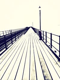 Footbridge over calm sea