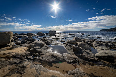 Scenic view of sea against sky