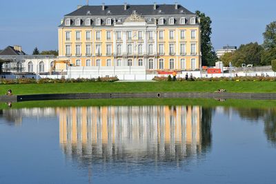 Reflection of buildings in water