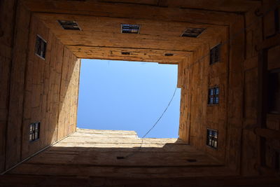 View of buildings against clear sky