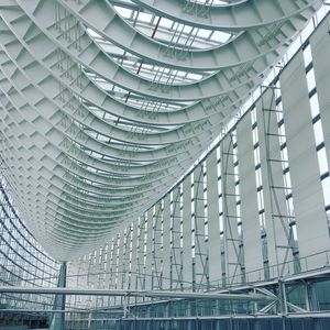 Low angle view of modern building in city