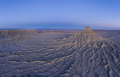 Erosion paints an abstract picture in the badlands of utah backcountry