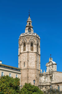 View of valencia cathedral or basilica of the assumption of our lady of valencia, spain