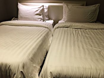 View of white bed